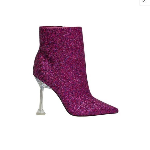 Tonight Dress Booties - Magenta Glitter - Picture 4 of 8